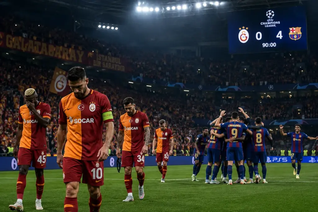 Galatasaray’ın Barcelona Sınavı: Avrupa Devine Karşı Yaşanan Çöküşün Analizi